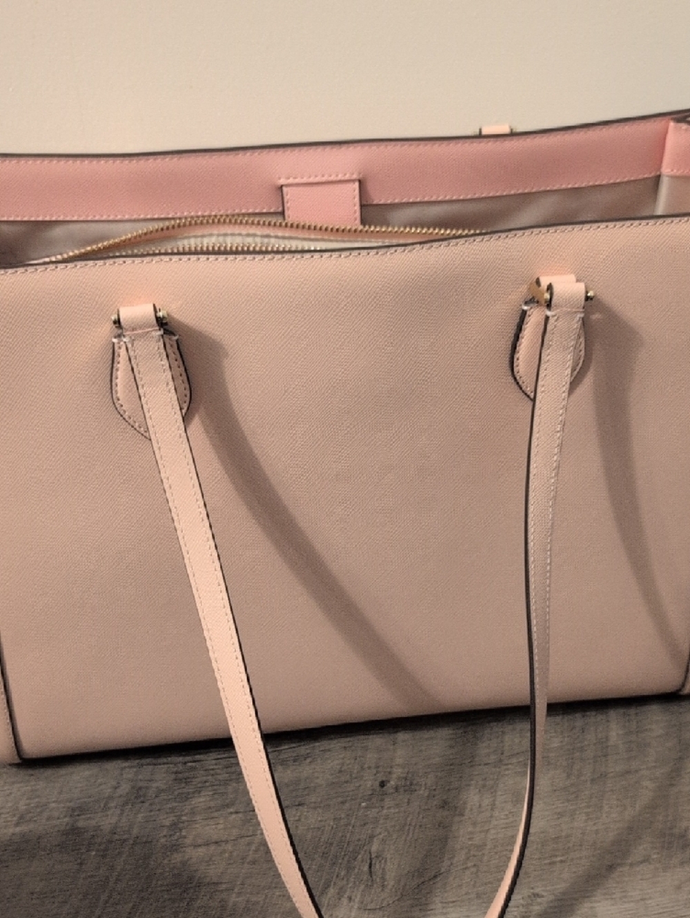 kate spade Pale Blush Pink Saffiano Leather Tote - Picture 4 of 4